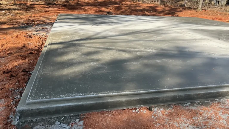 smooth concrete slab installation