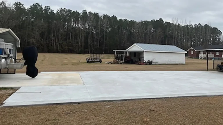 Concrete foundation slab for residential project
