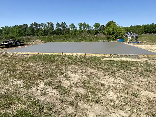 Concrete pad for metal buildings Raleigh photo